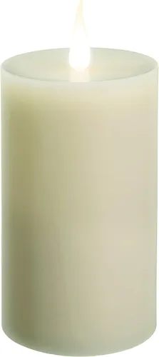 Miniatura 9 de Xodus Innovations WC1684R - Vela de pilar de cera LED sin llama de 4 pulgadas con temporizador automático y llama parpadeante 3D blanca cálida, Rojo