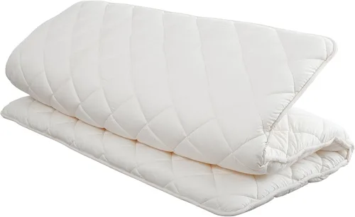 Miniatura 14 de FULI Futón japonés, tamaño king, blanco - Cama de futón Shikibuton plegable para el suelo - Almohadón de algodón acolchado de firmeza media, cama