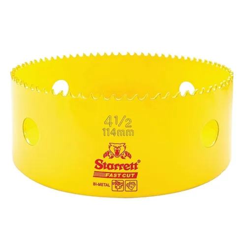 Miniatura 20 de Starrett FCH0100-G - Sierra de agujero recto de corte rápido bimetálica con dientes HSS resistentes a la abrasión, ideal para cortar metal, acero