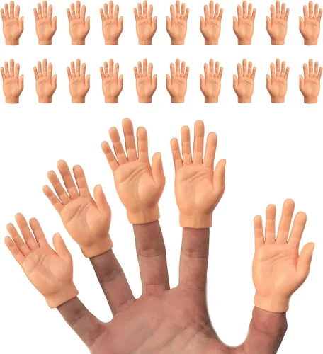 Miniatura 8 de DR DINGUS Manos de dedo (4 manos y pies) – Manos pequeñas de goma premium – Diseño divertido y realista – Ideal para espectáculos de marionetas