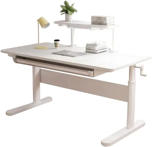 Miniatura 18 de FCD Escritorio y silla para niños, juego de escritorio y silla de estudio ergonómico, multifuncional, ajustable, mesa de dibujo y estación