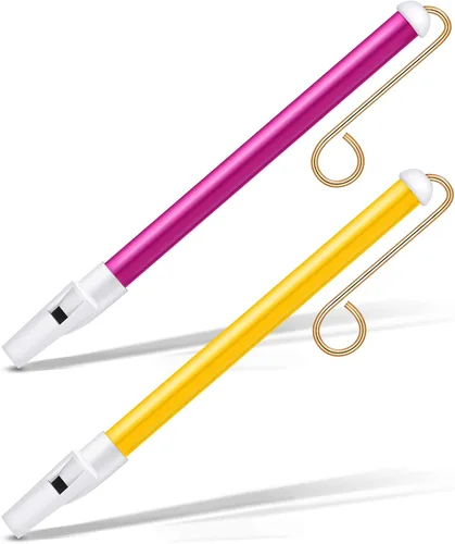 Boao 2 piezas de silbato deslizante para niños y adultos, juguete de instrumento musical, silbato para juegos educativos de clase, fiesta de