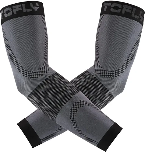 Miniatura 7 de TOFLY Coderas de compresión para hombres y mujeres (1 par), 20-30 mmHg, soporte de compresión graduado para codo de tenis, tendinitis, linfedema