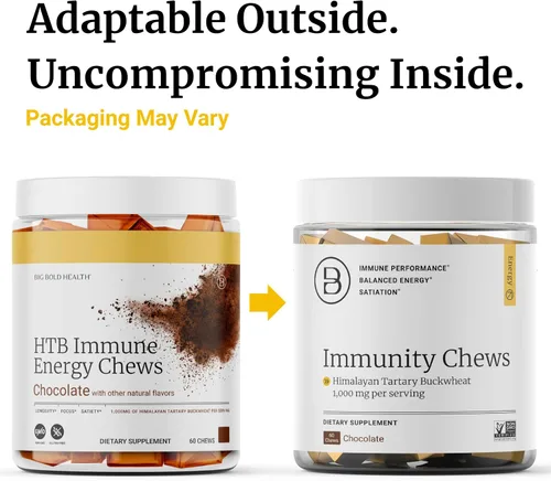 Miniatura 8 de BIG BOLD HEALTH HTB Immunity Chews - Suplemento orgánico de trigo sarraceno tartario del Himalaya para apoyar la energía natural y la función
