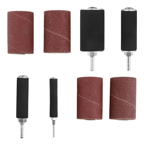 Miniatura 6 de Kit de tambor de lijado, juego de tambor de lijado de goma, juego de herramientas de lijadora de tambor de lijado de husillo, fundas de lijado