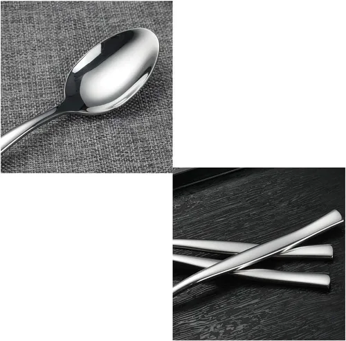 Miniatura 3 de Idotry - Cucharas de cena de acero inoxidable, 12 piezas, 7.96 pulgadas