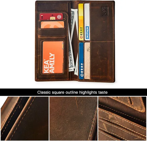 Miniatura 5 de BRASS TACKS Leathercraft Vintage Top Grain Leather Wallet for Men Gift Box