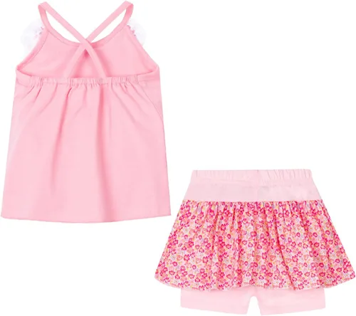 Miniatura 71 de LittleSpring Conjunto de verano para niñas con camiseta sin mangas y pantalones cortos florales