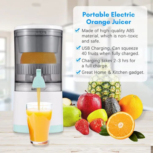 Miniatura 6 de Exprimidor eléctrico de cítricos, exprimidor de naranja, portátil, sin BPA