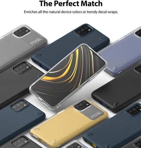 Miniatura 8 de Ringke Onyx - Funda compatible con Xiaomi Poco M3, resistente y resistente, reforzada, a prueba de golpes, TPU Grip Funda para teléfono - Negro