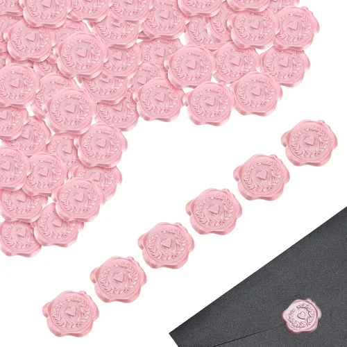 Miniatura 8 de Calcomanías de sello de cera, calcomanías en relieve de corazón para boda, matrimonio, compromiso, sobre, tarjeta de invitación, baby shower