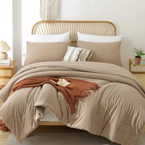 Miniatura 13 de ROSGONIA Edredón tamaño completo para niñas, niños y adolescentes, blanco, 3 piezas (1 edredón bohemio y 2 fundas de almohada), juego de ropa