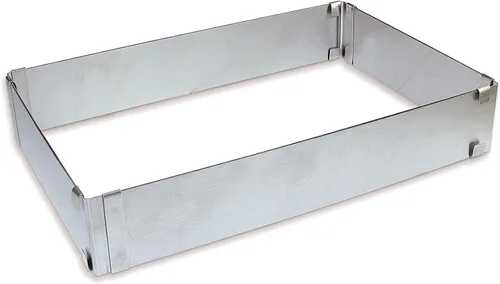 Miniatura 3 de ScrapCooking Marco rectangular ajustable para tartas, acero inoxidable