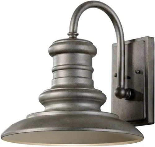 Miniatura 9 de Feiss OL9004TRD Redding Station - Farol de pared para iluminación de patio al aire libre, níquel satinado, 1 luz
