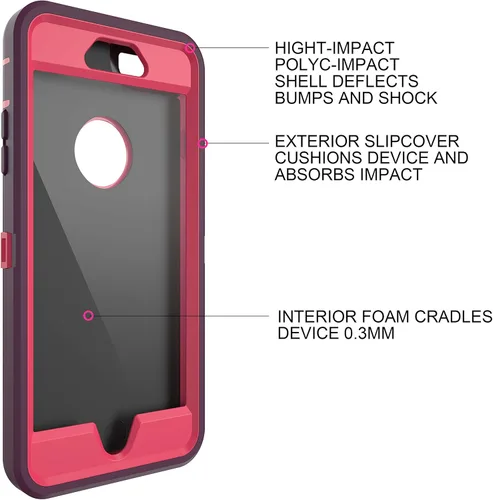 Miniatura 3 de MXX Funda para iPhone 6S/iPhone 6, resistente protección de policarbonato TPU de alta calidad, cubierta híbrida para parachoques, con protector
