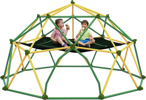 Miniatura 9 de Merax - Cúpula de escalada de 13 pies con hamaca, centro de juegos geométrico para exteriores para niños de 3 a 10 años, soporta 1000 libras