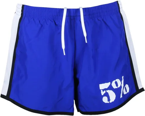 5% Nutrition Rich Piana - Pantalones cortos de gimnasio para correr y correr color rojo, azul y negro para mujer
