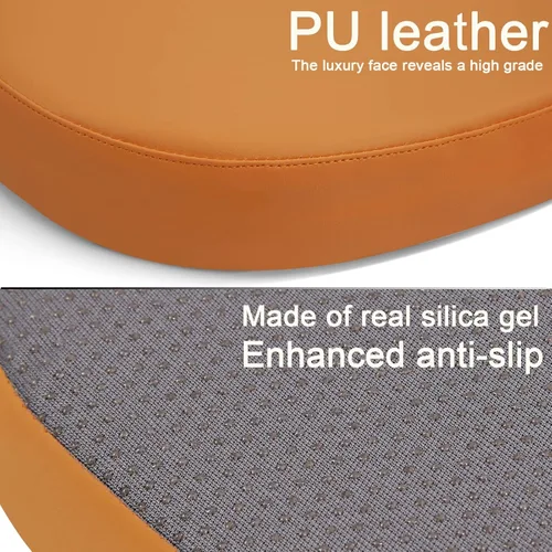 Miniatura 6 de BUYUE Cojín para silla de metal de 14 pulgadas con magnético, 1 pieza, cuero PU de lujo, impermeable, antideslizante, almohadilla de asiento