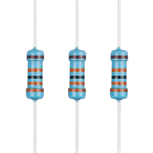Miniatura 16 de 100 resistencias de 1 ohm 1/2 W (0.5 vatios) ±1% tolerancia de película metálica, resistencia fija de múltiples valores de resistencia opcional