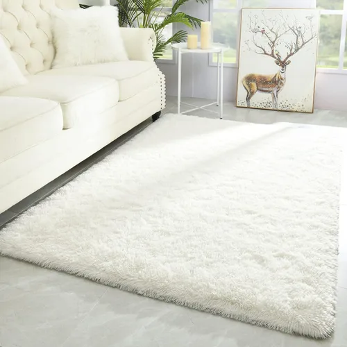 Miniatura 124 de Merelax Alfombra Moderna Suave y Esponjosa Shaggy para Dormitorio Sala de Estar Decoración de Sillas Pequeñas Alfombras Tapetes para Pies Piso, Verde