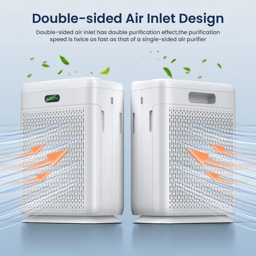 Miniatura 2 de Purificadores de aire para el hogar habitación grande con control remoto, hasta 3000 pies cuadrados, filtro de aire doble cara H13 Hepa con pantalla