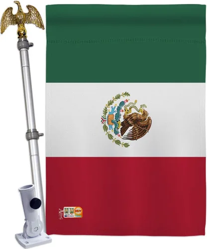 Miniatura 10 de Nacionalidad México Garden House Banderas Set Regional Nación Internacional Mundo País Particular Área Pequeña Decorativa Patio Banner Doble Cara