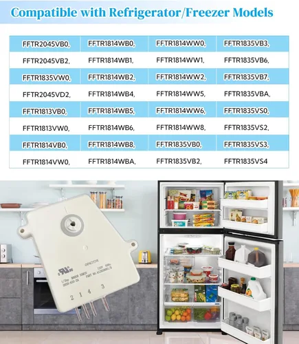 Miniatura 3 de 5304526183 5304522331 Temporizador de descongelación para refrigerador 8 horas 35 minutos Fits For Frigidaire White Westinghouse Refrigerator