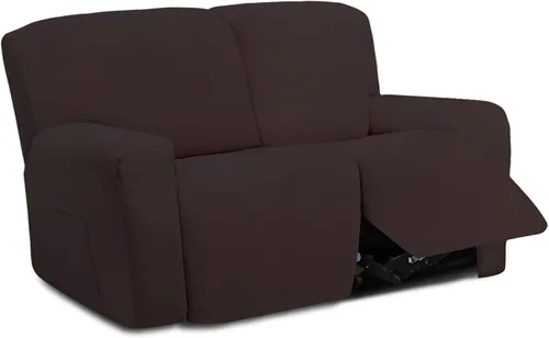 Easy-Going - Funda elástica de microfibra para sofá reclinable seccional, suave vellón ajustable a tu sofá de 2 cuerpos, lavable, protege tus