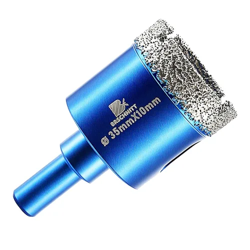 Miniatura 8 de Juego de brocas de diamante seco, BRSCHNITT 1 1/4 Pulgadas (32mm) Sierra de agujero de diamante con vástago redondo para azulejos de porcelana