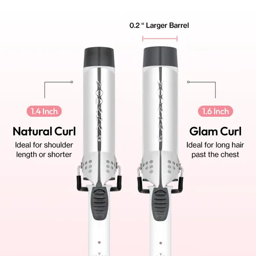 Miniatura 5 de Vodana Profesional GlamWave Rizador de Pelo Cerámico, Rizos Naturales Duraderos, Calentamiento Instantáneo, Rizador de Cabello, Varita Rizador