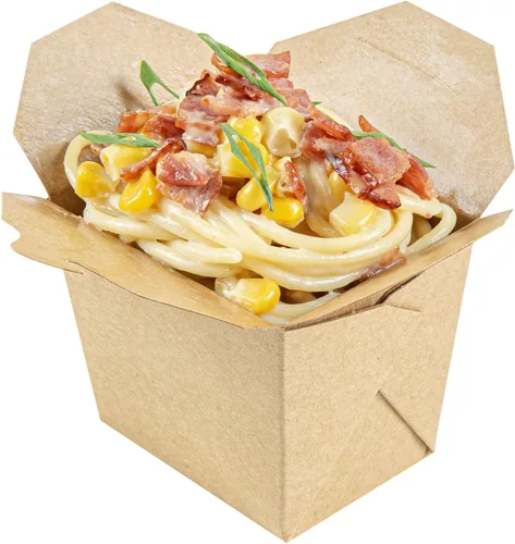 Miniatura 6 de Restaurantware Bio Tek - Cajas chinas de 8 onzas para llevar, 25 cajas de comida a prueba de grasa, con bloqueo de pestañas, papel kraft