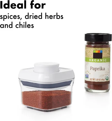 Miniatura 2 de OXO Good Grips POP - Recipiente hermético de almacenamiento de alimentos, Spices & Herbs (0.3 Qt), Blanco