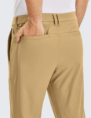 Miniatura 3 de CRZ YOGA Pantalones de golf cómodos para todo el día para hombre, 303234 pulgadas, de secado rápido, ligeros, con bolsillos