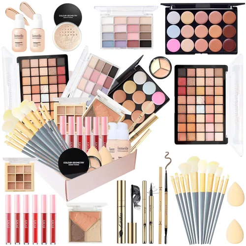 Miniatura 14 de Kit básico de maquillaje de ojos para mujeres, sombra de ojos neutra de los años 90, polvo de cejas, plantillas de cejas, guías de delineador