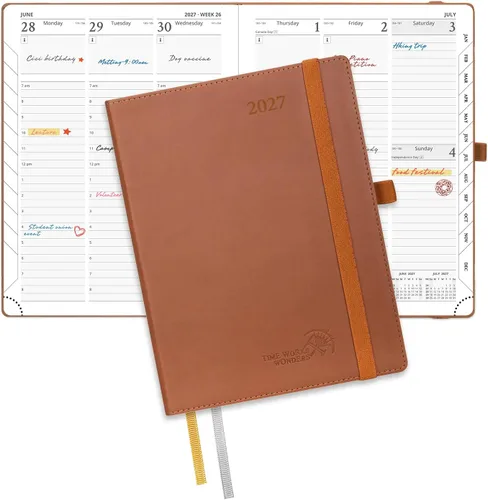 Miniatura 48 de POPRUN Agenda de bolsillo 2026-2027, tamaño del bolso, 4 x 6.25 pulgadas, calendario de bolsillo (julio de 2026 a junio de 2027) para bolso