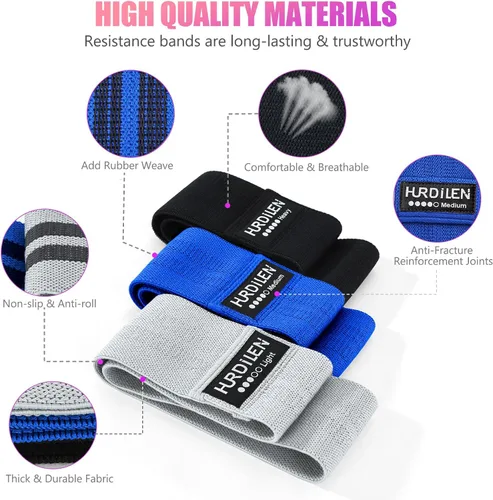 Miniatura 3 de Bandas de resistencia para entrenamiento, bandas de entrenamiento de ejercicio para mujeres y hombres, bandas elásticas de 3 niveles para ejercicio