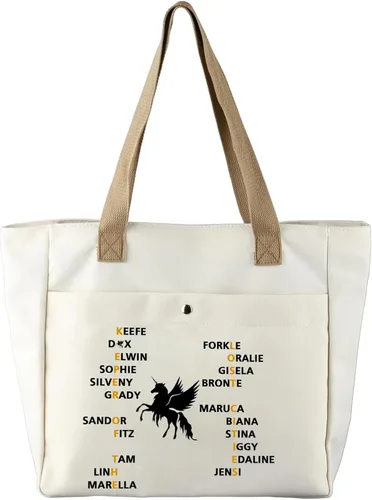 PXTIDY Bolsa de maquillaje Team Foster Kee-fe Keeper of the Lost Cities Personajes Tote Bag KOTLC Novela Inspirado en Bookish Gift