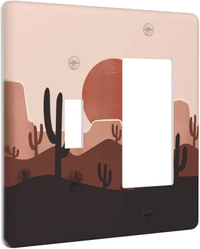 Miniatura 75 de Placa de pared de 1 cuadrilla, diseño de playa, océano, amanecer, mar, atardecer, cubierta de interruptor de luz en blanco, decorativo, sin