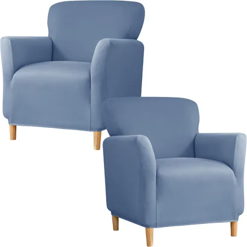 Miniatura 50 de Fundas de jacquard para sillón de banquete, fundas suaves para sillón, fundas elásticas de 1 pieza para sala de estar, funda antideslizante
