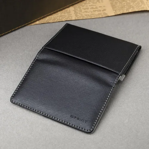 Miniatura 6 de Multicolor sólido para hombre de cuero clip de dinero Navidad para padre, Negro, gris-ecm10a05