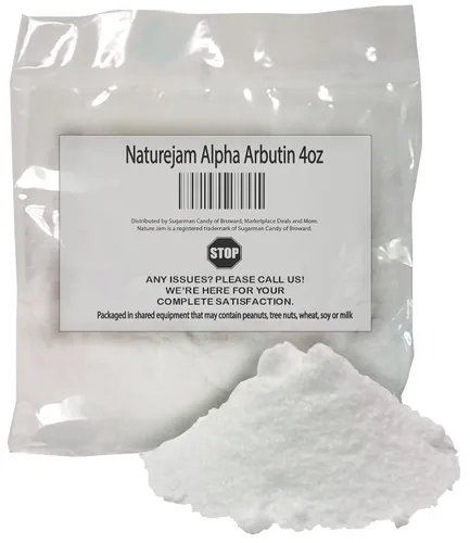 4 onzas Naturejam Alpha Arbutin Powder Pure Skin Whitener Brightener Dark Spot Corrector, unifica el tono de la piel y ayuda con la hiperpigmentación