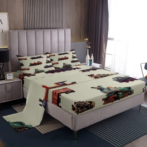 Miniatura 28 de Feelyou Husky - Juego de sábanas con diseño de flor de cerezo rosa, ropa de cama para perro, 1 sábana encimera y 1 sábana bajera ajustable con 1