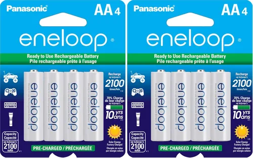 Miniatura 9 de Eneloop Panasonic BK-3MCCA4BA pilas recargables AA de 2100 ciclos Ni-MH, precargadas, paquete de 4