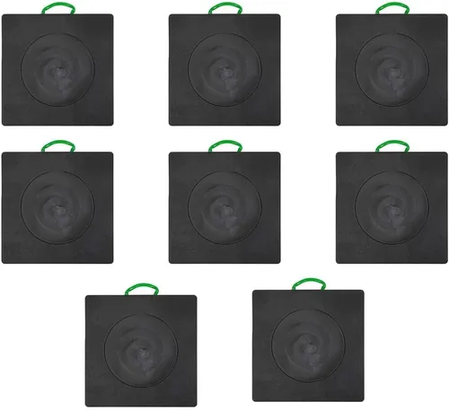 Miniatura 11 de Mytee Products (Paquete de 4) Almohadilla de Estabilizador Mediana 24" x 24" 1.5" Negro para Grúa, Camión de Auxilio, Camión de Remolque