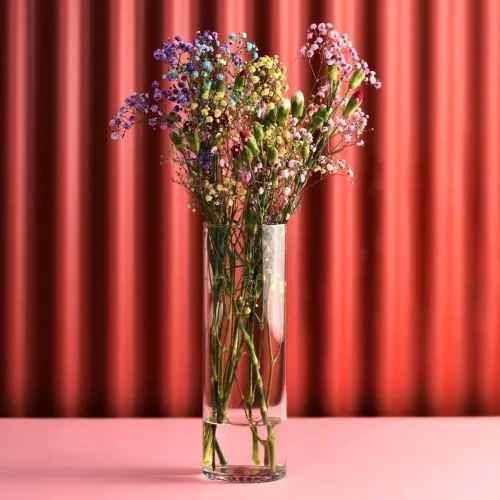 Miniatura 3 de KROSNO Florero cilíndrico 11,8 x 3,9 pulgadas Perfecto para el hogar y restaurantes Apto para lavavajillas Vidrio cristalino Sin plomo