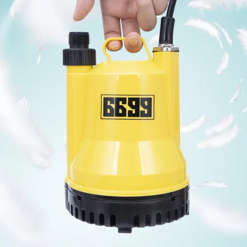 Bomba de agua sumergible 1/4 HP 1600 GPH Bomba de agua termoplástica eléctrica portátil de transferencia con cable de 10 pies para piscina, tina,