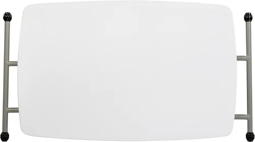 Miniatura 8 de Flash Furniture Elon - Mesa plegable de color blanco granito, altura ajustable, 30 pulgadas, bandeja de TV, mesa para portátil de grado comercial