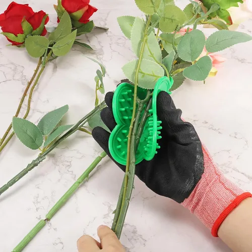 Miniatura 4 de PATIKIL Pelador de espinas de hojas de rosa, 9 piezas, removedor de espinas de rosas, herramienta de eliminación de rebabas para arreglos florales