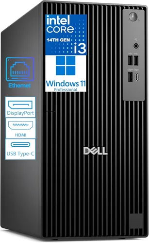 Dell Computadora de escritorio Tower para negocios y hogar, OptiPlex de próxima generación, procesador Intel de 4 núcleos de 14ª generación, 8 GB de