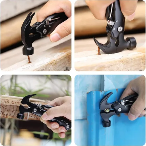 Miniatura 7 de Regalos para hombres, multiherramienta de martillo 12 en 1, rellenos de calcetines para hombres, rellenos de calcetines de Navidad para adultos